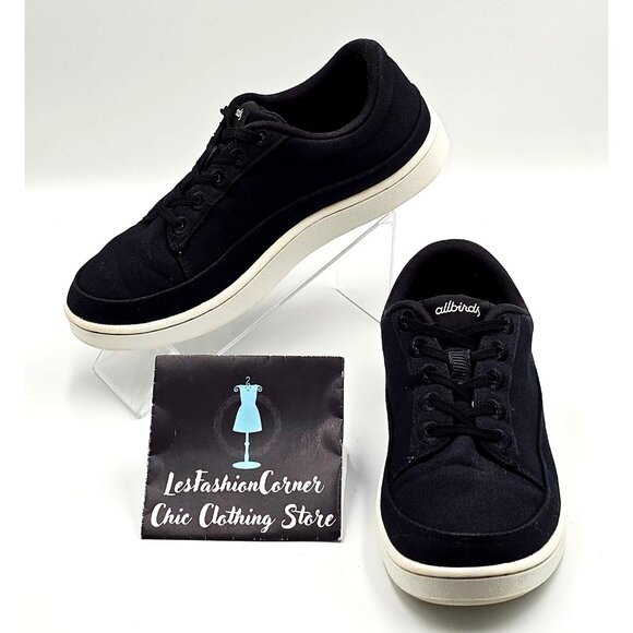allbirds Shoes - Allbirds Women's Black Canvas Pacers Lace-Up Sneakers Casual Shoes Sz 8 2294